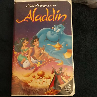 #ad Collector#x27;s Edition Black Diamond Walt Disney’s Aladdin Classic VHS Collectible $1.00