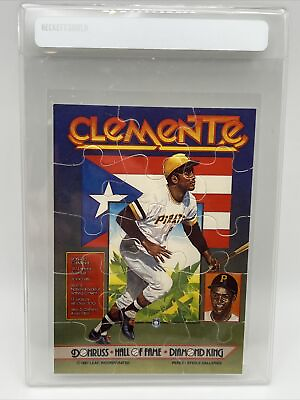 #ad 1987 Donruss Highlights Roberto Clemente Puzzle Baseball Card Mint FREE SHIPPING $1.45