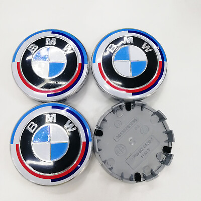 #ad Set of 4PC Wheel Center Rim Hub Cap 68mm 2 2 3quot; For BMW 50th Anniversary Edition $18.66
