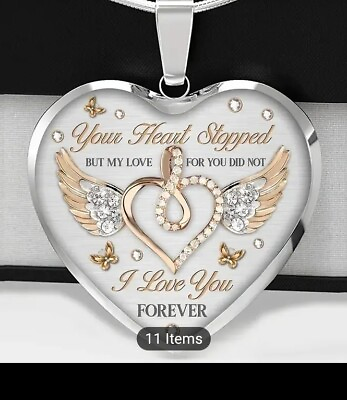 #ad heart necklace $3.00