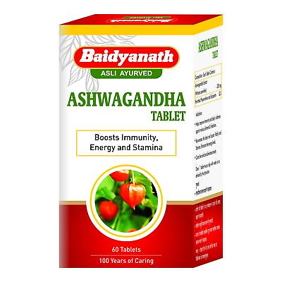 #ad Baidyanath Ashwagandha TabletBoosts ImmunityAntioxidantRejuvenate mind60tabs $27.73