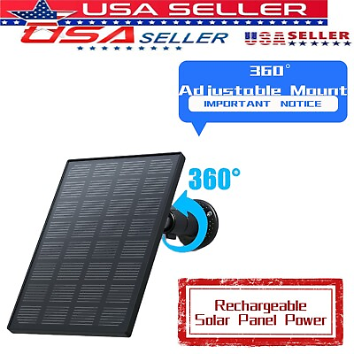 3W 5V Solar Panel power for Security Camera Outdoor Charger with Micro USB Cable $17.99