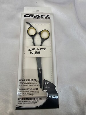 #ad Craft Professional by JW 131105 5.5quot; 140 MM Shear Scissors Black Brand New $37.99