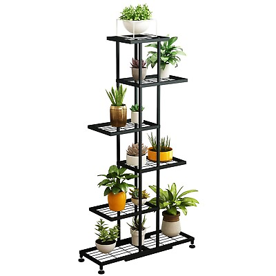 #ad Metal Plant Stand 6 Tier 12 Potted Upgrade Multiple Plant Rack Shelf Organi... $61.17