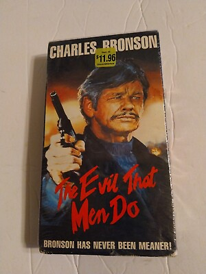 #ad The Evil That Men Do VHS Charles Bronson Shout Factory OOP Free Shipping $12.99
