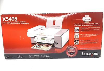 #ad Lexmark X5495 Multifunction Color Inkjet Printer w Copy Scan and Fax Copier $249.99