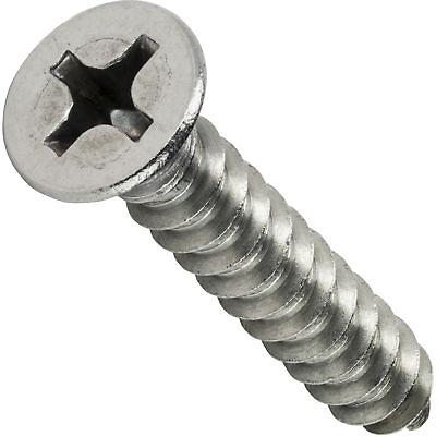 #ad #8 Phillips Flat Head Self Tapping Sheet Metal Screws Stainless Steel All Sizes $696.33