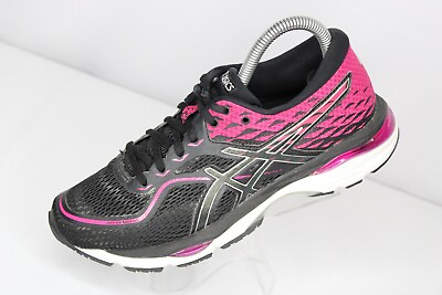 #ad Asics Gel Cumulus 19 Running Shoes Womens 6.5 Black Pink Athletic T7B8N $29.95