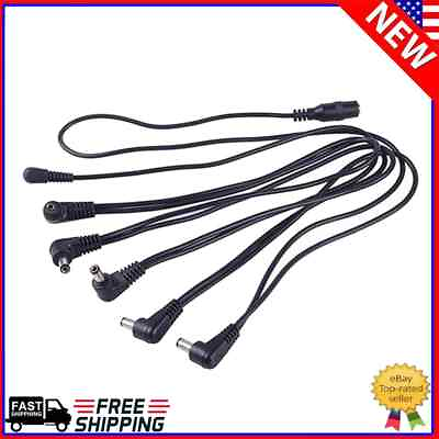 #ad 9V DC 1A 6 Way Guitar Effect Pedal Daisy Chain Power Supply Cable $7.31