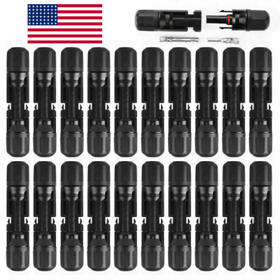 #ad 80Pcs Solar Cable Connectors 4mm 6mm 30Amp Waterproof Solar Panel Wire Joiners $19.89