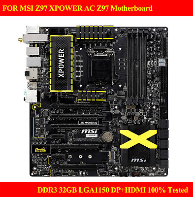 #ad FOR MSI Z97 XPOWER AC Z97 Motherboard DDR3 32GB LGA1150 DPHDMI 100% Test Work $311.32