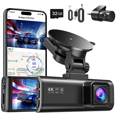 #ad REDTIGER Dash Cam Front and Rear 4K Car Camera Recorder With 24H Parking Mode $95.99