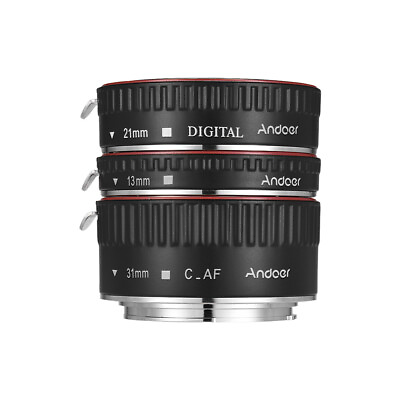 #ad Andoer Brand New Upgraded Macro Extension Tube Set 3 Piece 13mm21mm31mm P5X6 $26.69