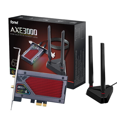 AXE3000RGB Wifi 6E Intel AX210 PCIe Gaming wifi card Desktop PC Wireless Adapter $42.63