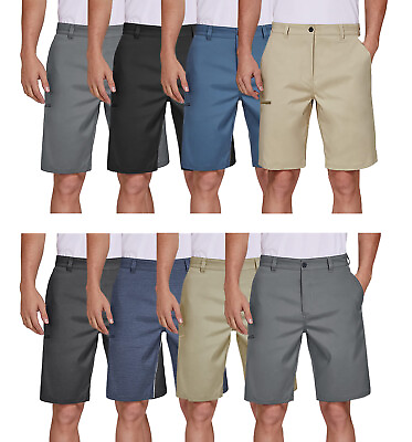 #ad Men#x27;s Golf Shorts Stretch Chino Lightweight Quick Dry Flat Front Work Half Pants $20.99