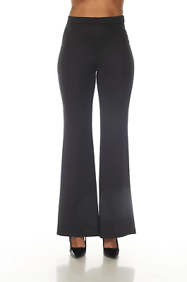 #ad Joseph Ribkoff Black Flared Pull On Classic Dress Pants 234173 $78.00