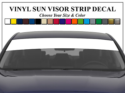 #ad 60quot; Sun Visor Vinyl Decal Strip *20 Colors* Banner Blank Windshield Sticker $9.99