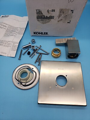 #ad Kohler K T14673 4 BN Brushed Nickel Loure Transfer Valve Trim Scratched Plate $39.99