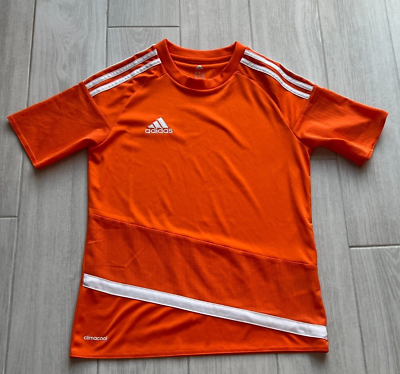 #ad Adidas climacool boys Soccer Jersey T Shirt youth size L orange $9.00