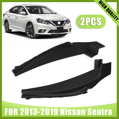 #ad For Nissan Sentra 2013 2019 Black Car Front Wiper Side Cowl Extension Cover Pair $13.99