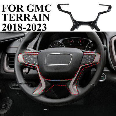 #ad Carbon Fiber Interior Steering Wheel Cover Trim For GMC Terrain Canyon Acadia $39.99