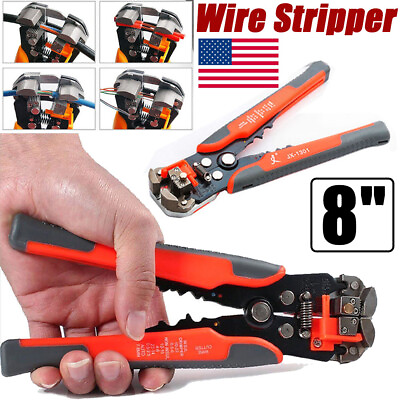 #ad Automatic Insulation Cable Wire Stripper Cutter Crimper Plier Electric Tool 8quot; $13.99