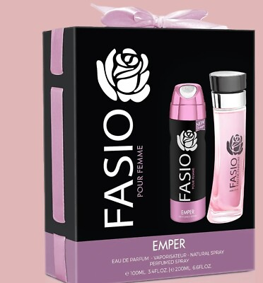 #ad Fasio Pour Femme for women EAU DE 100ML 3.4FL.OZ With Body Spray By EMPER $60.99