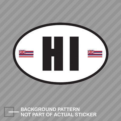 #ad Hawaii State Flag Oval Sticker Decal Vinyl V3 HI $17.96