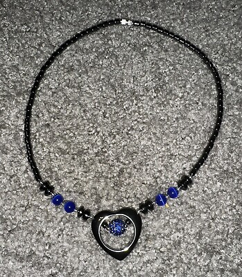 #ad Blue heart Necklace $13.00
