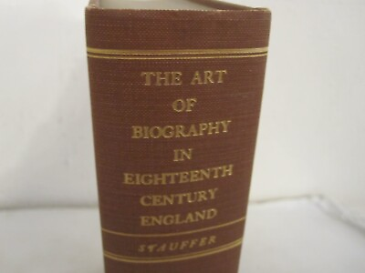 #ad The Art of Biography in Eighteenth Century England Donald A Stauffer 1941 $14.99