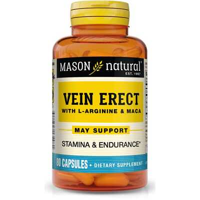 #ad Mason Natural Vein Erect with L Arginine amp; Maca 80 Caps $16.45