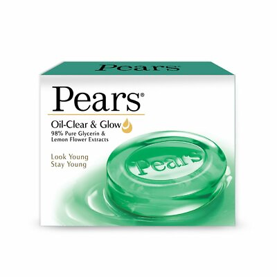 #ad Pears Soap Oil Clear amp; Glow 75 GM With Glycerin amp; Lemon Flower Extracts $9.99
