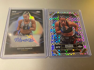 #ad 2024 Topps Chrome UFC Maycee Barber Auto Veteran Autograph Refractor 150 Card $74.99