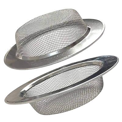 #ad 2 Pack 4.5quot; Kitchen Sink Drain Strainers Stainless Steel Drain Cover with An... $12.35