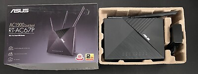 #ad Asus AC1900 Dual Band GigaBit Wireless GAMING Router RT AC67P $27.99