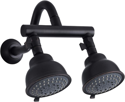 #ad Double Shower Head with Shower Head Shut Off Valve and Shower Arm2 Shower Head $144.08