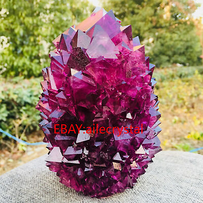 #ad 1kg Purple Alunite crystallization crystal cluster specimen point obelisk 1pc $66.71