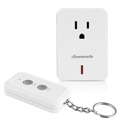 #ad DEWENWILS Indoor Remote Control Electrical Outlet Plug Wireless On Off Switch $13.99