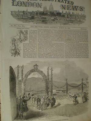 #ad Queen Victoria arrives at Fort William 1847 old print Ref S GBP 9.99