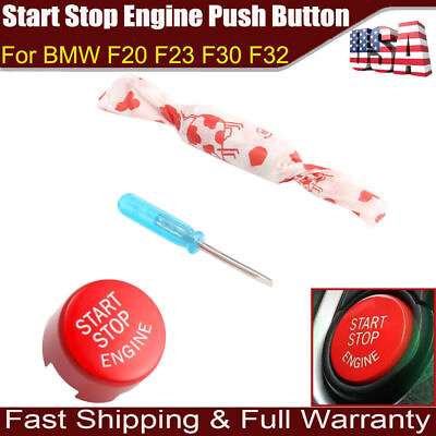 #ad Red Start Stop Engine Push Button Cover Trim For BMW F20 F23 F30 F32 F10 F12 F4* $5.69