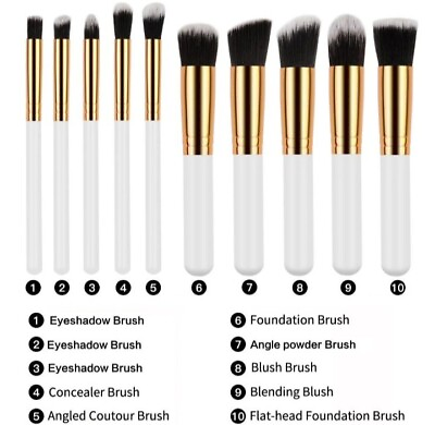 #ad Travel Mini Makeup Brush Set Of 10 $14.00