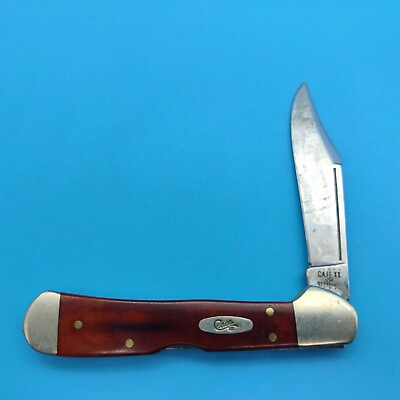 #ad USED CASE XX 61749L BROWN SMOOTH BONE MINI COPPERLOCK POCKET KNIFE a $97.74