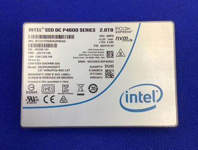 #ad SSDPE2KE020T7 Intel DC P4600 Series 2.0TB 2.5 inch PCI Express SSD $169.00
