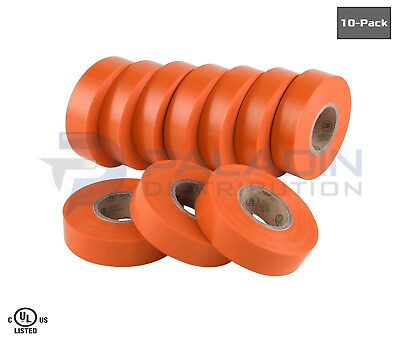 #ad PVC Electrical Tape Orange – 3 4″ x 60′ – 10 Pack UL Listed $19.95