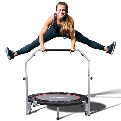 #ad BCAN 40quot; Foldable Mini Trampoline Fitness Rebounder with Adjustable Foam Hand... $193.32