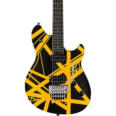 #ad EVH Wolfgang Special Satin Striped Guitar Satin Black and Yellow Refurbished $1319.99