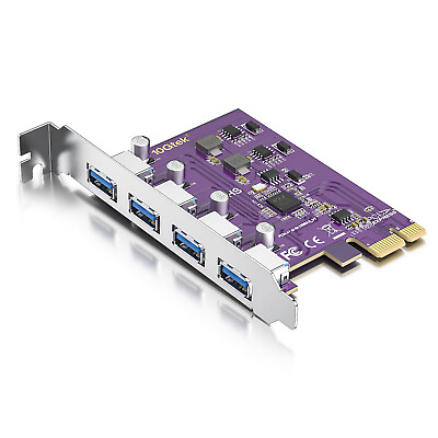 4 Port PCI E to USB 3.0 HUB PCI Express Expansion Card Adapter $13.99