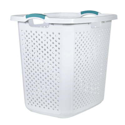#ad NEW 2.5 Bushel XL Lamper Plastic Laundry Basket Extra large Capacity White US $15.98