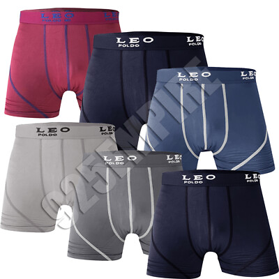 #ad 6 Pack Boxer Briefs Men Performance Sports Underwear Cool Quick Dry Waist $18.99