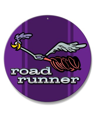 #ad 1969 1974 Plymouth Road Runner Emblem Novelty Round Aluminum Sign Aluminum $25.90